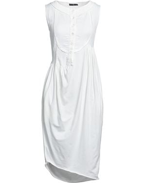 High Midi Dress - White