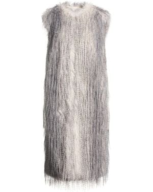 Twinset Borreguito Y Pelo Ecológico - Gris
