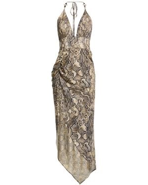 Just Cavalli Midi Dress Polyester, Polyamide, Elastane - Metallic