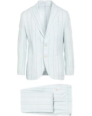 Eleventy Platinum Suit Linen, Wool - Blue