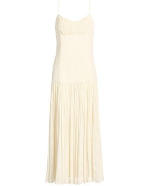 Sandro Maxi Dress Polyester, Linen - White