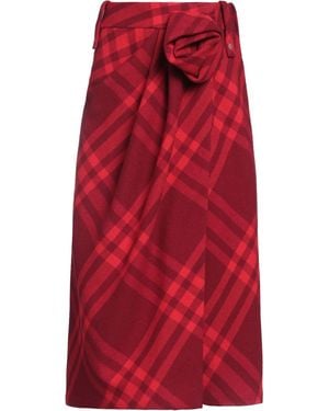 Burberry Midi Skirt - Red