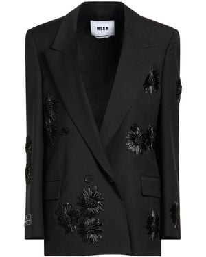 MSGM Blazer Polyester, Wool, Elastane - Black
