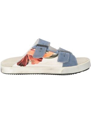 HIDNANDER Sandals Leather, Textile Fibers - Blue