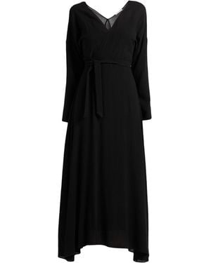 Pomandère Maxi Dress Viscose, Wool - Black