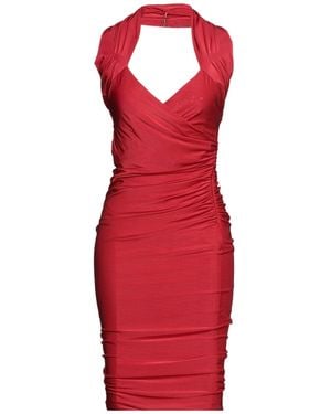 Cristinaeffe Midi Dress Acetate, Nylon - Red