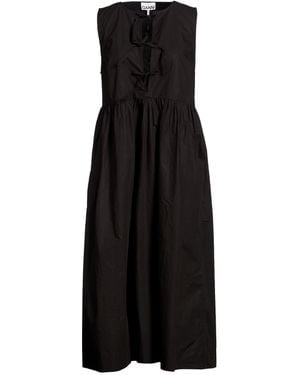 Ganni Midi Dress Organic Cotton - Black