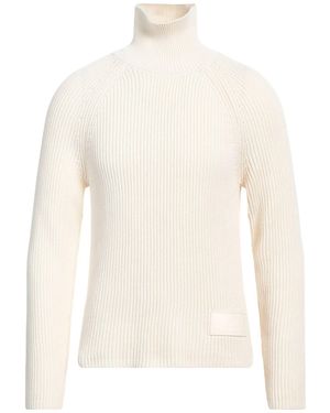 Ami Paris Ivory Turtleneck Cotton, Wool - White