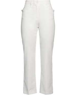 Denny Rose Ivory Pants Polyester, Viscose, Elastane - White