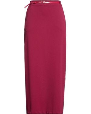 Imperial Burgundy Maxi Skirt Polyester, Elastane - Red
