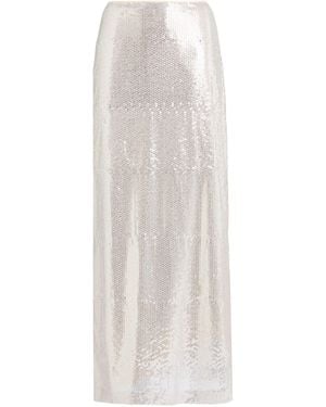 Alysi Crème Maxi Skirt Polyester - White