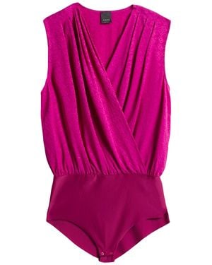 Pinko Bodysuit Acetate, Silk, Polyamide, Elastane - Pink