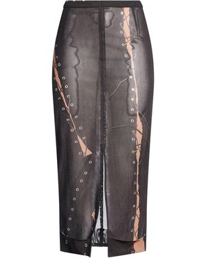 Acne Studios Dark Midi Skirt Nylon, Elastane - Gray