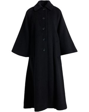 RED Valentino Coat Alpaca Wool, Wool, Polyamide - Black