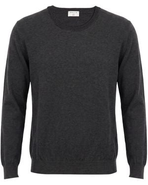 GALLIA Charcoal Sweater Merino Wool - Black