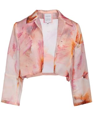 Sara Roka Jacket Silk, Cotton - Pink