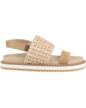 Alpe Sand Sandals Leather, Textile Fibers - Natural