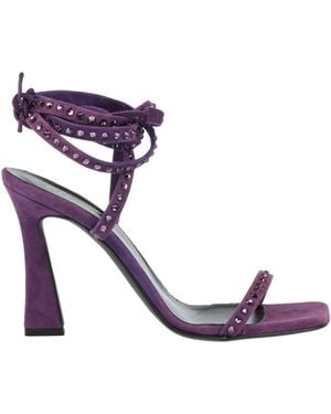 Pinko Plum Sandals Leather - Purple