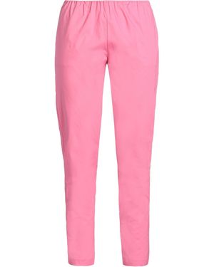 ERMANNO FIRENZE Trousers Cotton, Elastane - Pink