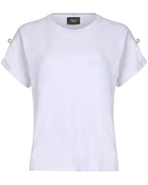 Liu Jo T-Shirt Cotton, Elastane - White