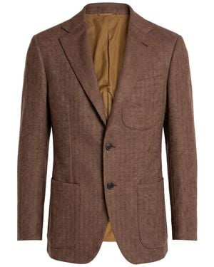 Caruso Blazer Wool, Cashmere - Brown