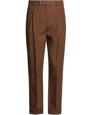 Caruso Trousers Linen - Brown