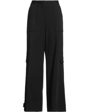 Ganni Trousers Ecovero Viscose, Recycled Polyester, Elastane - Black