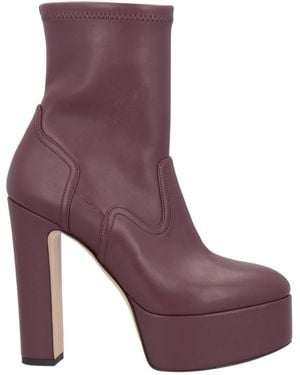 Casadei Ankle Boots Leather - Purple