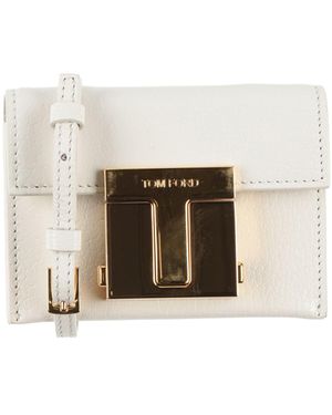 Tom Ford Portafoglio Con Tracolla - Bianco