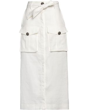 AMARANTE DO BRASIL Midi Skirt Linen - White