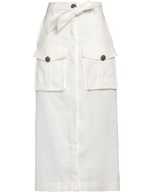 AMARANTE DO BRASIL Midi Skirt Linen - White