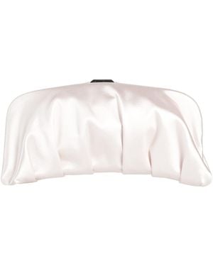 Twenty Four Haitch Clutch Textile Fibres - White