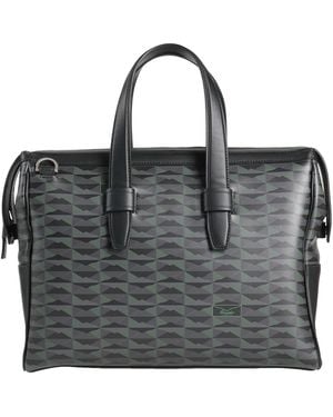 Pineider Military Handbag Leather - Black