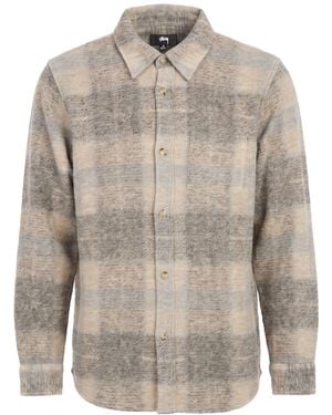 Stussy Light Shirt Acrylic, Polyester, Virgin Wool, Polyamide, Viscose - Gray