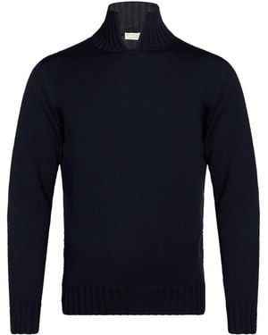 FILIPPO DE LAURENTIIS Midnight Jumper Merino Wool - Blue