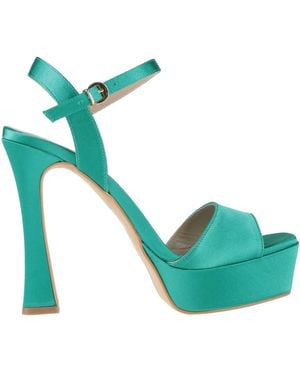 Rebel Queen Emerald Sandals Textile Fibres - Green