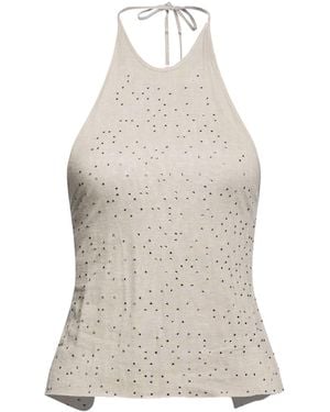 Alysi Taupe Top Modal, Wool - White