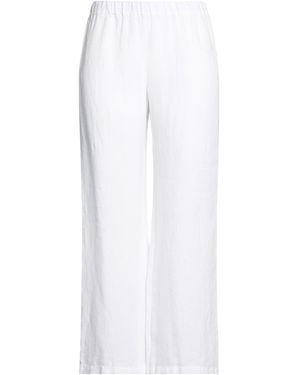 120% Lino Pantalone - Bianco