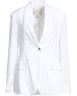 ALESSIA SANTI Blazer Linen, Viscose, Elastane - White