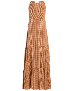 Beatrice B. Maxi Dress Cotton, Elastane - Brown