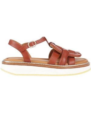 Mara Bini Rust Sandals Leather - Brown