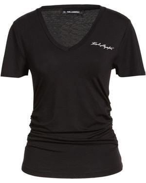 KARL LAGERFELD T-Shirts - Black
