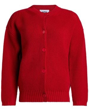 Alpha Studio Cardigan Merino Wool - Red