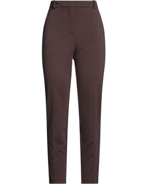 Liviana Conti Dark Trousers Viscose, Polyamide, Elastane, Acetate, Polyester - Purple