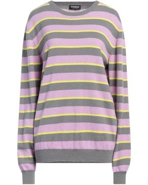 Dondup Lightweight Cashmere Striped Crewneck Jumper - Grey