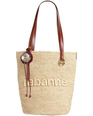Rabanne Shoulder Bag Natural Raffia - Metallic