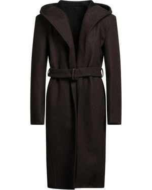 Rick Owens Dark Coat Alpaca Wool, Silk - Black