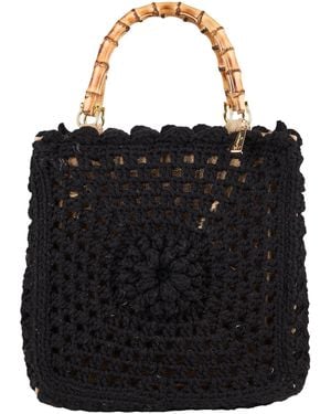 La Milanesa Handbag Wool, Acrylic - Black