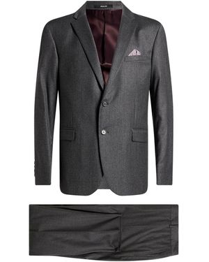Paoloni Suit Virgin Wool, Cashmere, Polyamide, Elastane - Black