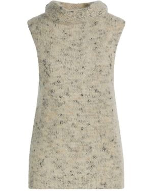 Alysi Crème Cream Turtleneck Mohair Wool, Virgin Wool, Cotton - Grey